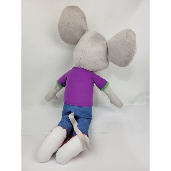 Chuck E Cheese Mouse Large Plush 27" Prize Stuffed Purple Shirt Jeans 2021 - Picture 4 of 6